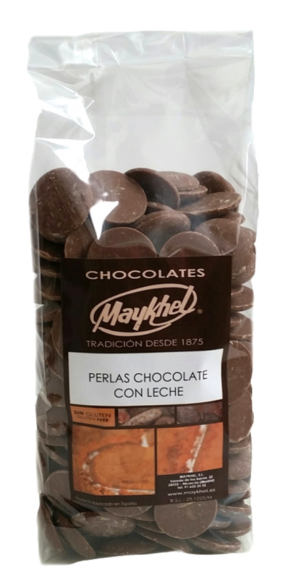PERLAS CHOCOLATE CON LECHE BOLSA 500 G.